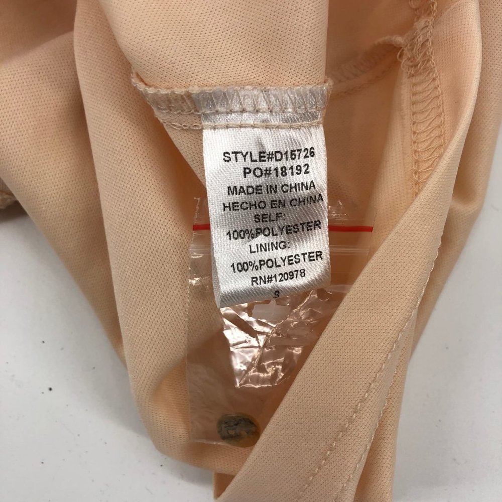 Entro Orange & Cream Floral A-Line Dress | V-Neck and Bell Sleeves - Picture 7 of 7